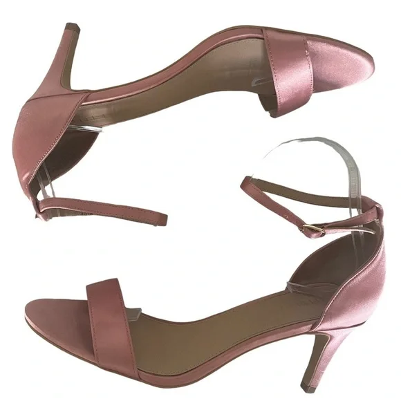BHLDN Egret Heels In Pink Blush Size 8 - Picture 6 of 12